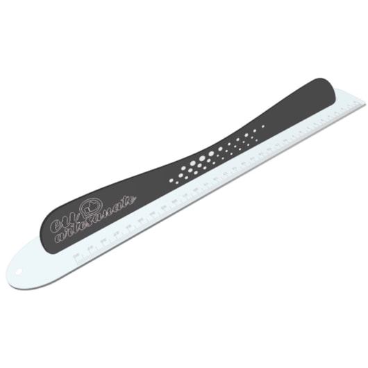 Régua com Proteção 30cm Safecut Acrílico Preto Marpax