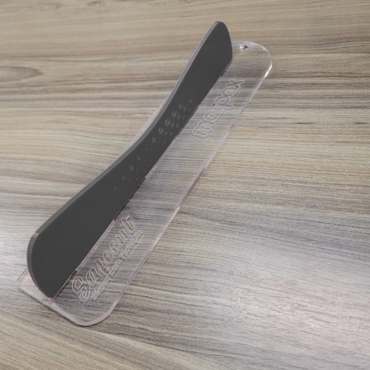 Régua com Proteção 30cm Safecut em Acrílico Preto Marpax