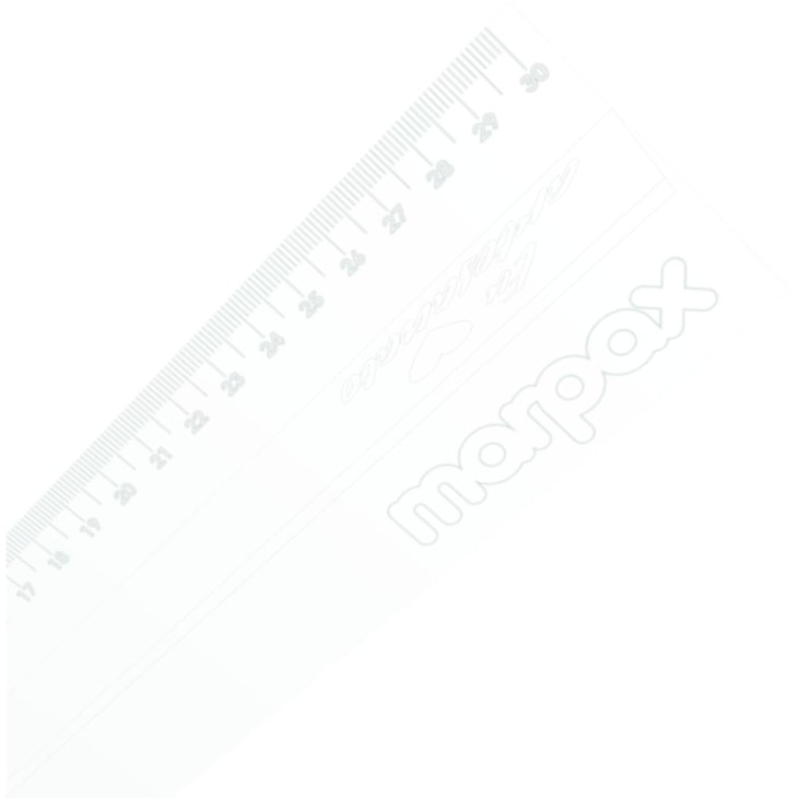 Régua com Proteção 30cm Transparente em Acrílico Marpax