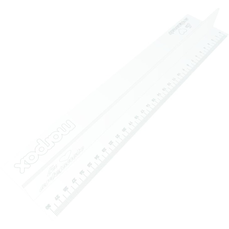 Régua com Proteção 30cm Transparente em Acrílico Marpax