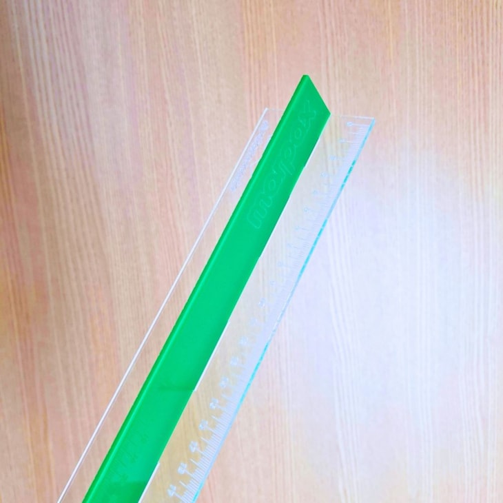 Régua com Proteção 30cm Verde em Acrílico Artesanato Marpax