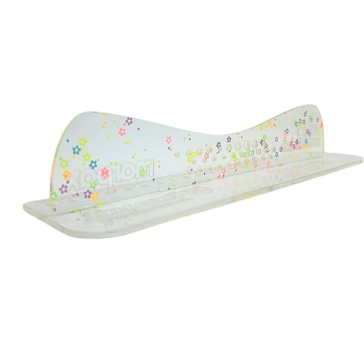 Régua com Proteção 60cm Safecut Acrílico Glitter Flor Marpax