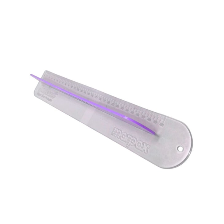 Régua com Proteção 60cm Safecut em Acrílico Lilás Marpax