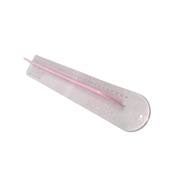 Régua com Proteção 60cm Safecut em Acrílico Rosa Marpax