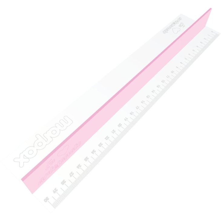 Régua Com Proteção Rosa Em Acrílico Marpax