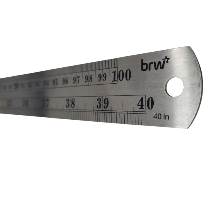 Régua de aço profissional para artesanato 01 Metro Brw 01un