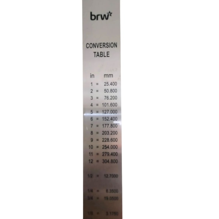 Régua de aço profissional para artesanato 01 Metro Brw 01un