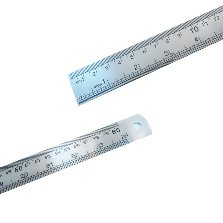 Régua em Aço Inox Profissional para Artesanato 60 cm Marpax