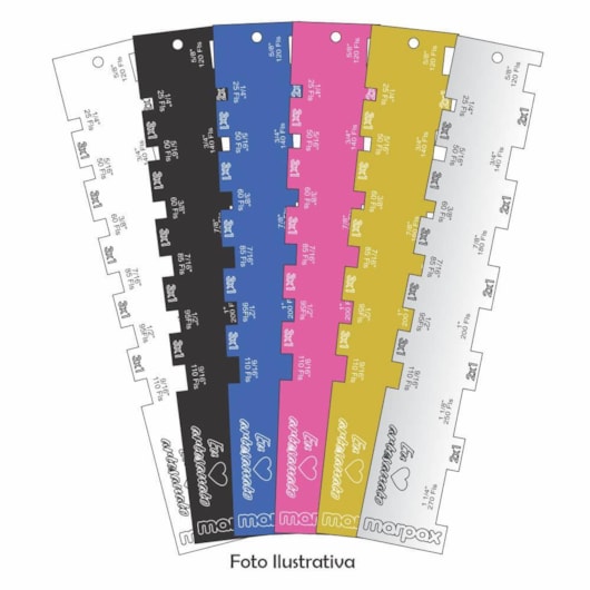 Régua Gabarito Para Wire-o 2X1 e 3X1 MDF Marpax 01un