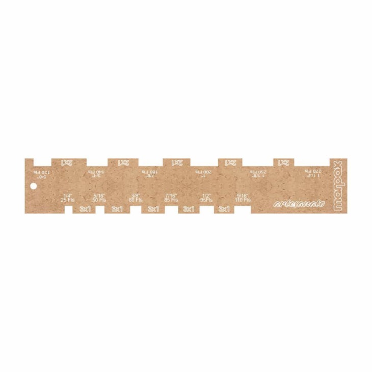 Régua Gabarito Wire-o Passo 2X1 e 3X1 em MDF Marpax