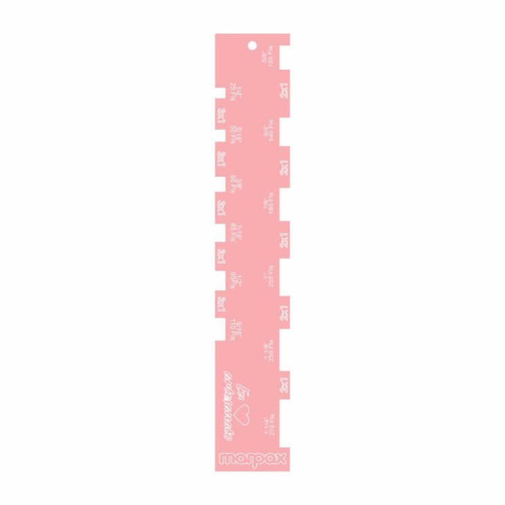 Régua Gabarito Wire-o Rosa 2X1 e 3X1 Em Acrilico Marpax