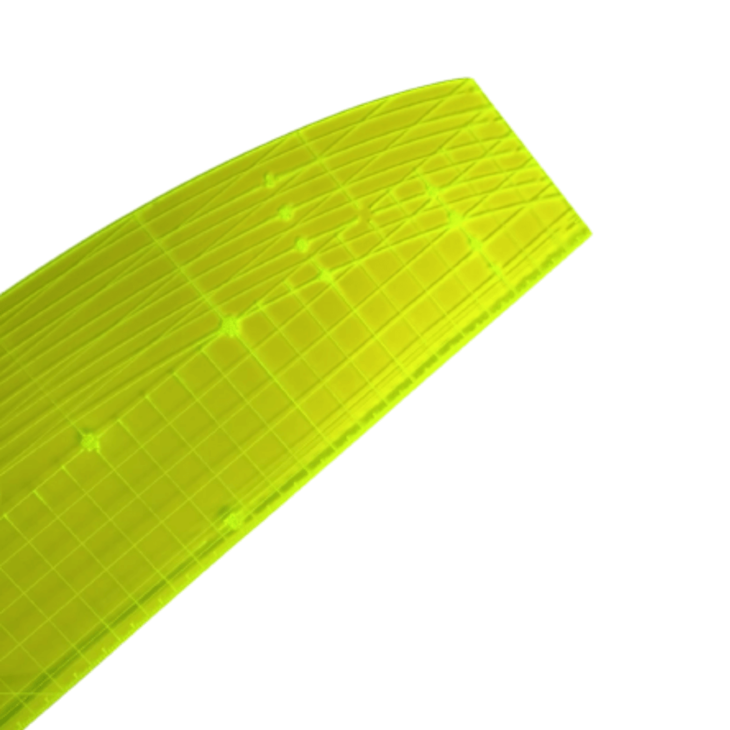 Régua Passa Ferro 30cm Alfaiate Verde Fluorescente Marpax