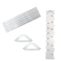 Réguas Gabarito Acrílico para Cartonagem e Encadernação 10un