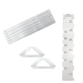 Réguas Gabarito Acrílico para Cartonagem e Encadernação 10un