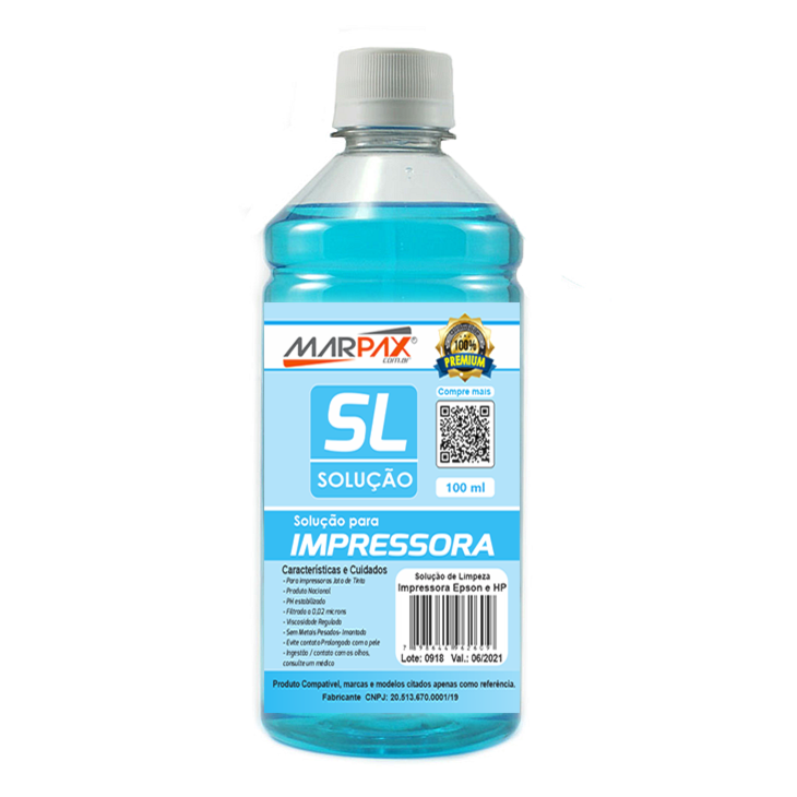 Solução de Limpeza Epson e HP Universal Marpax 100ml