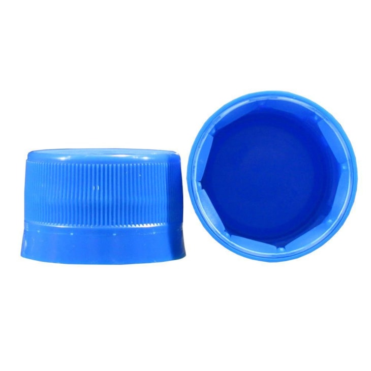 Tampa Plástica com lacre p/ garrafa pet 28mm Azul 500un
