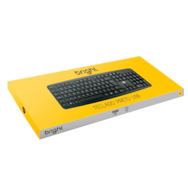 Teclado Simples USB Padrão ABNT2 Preto 0014 Bright 01un