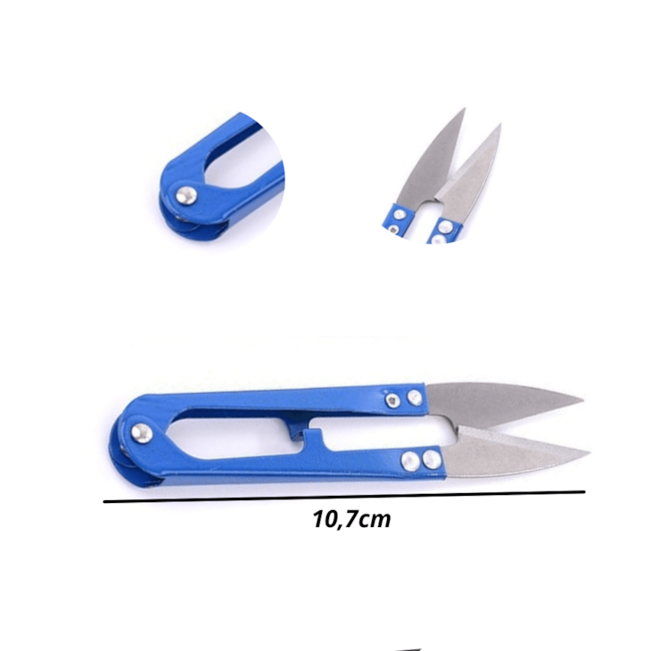 Tesoura de Arremate para Artesanato Inox Azul 10,7 cm Marpax