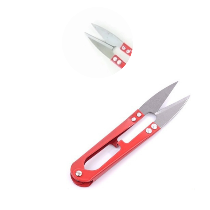 Tesoura de Arremate para Artesanato Inox Vermelha 10,7cm Marpax