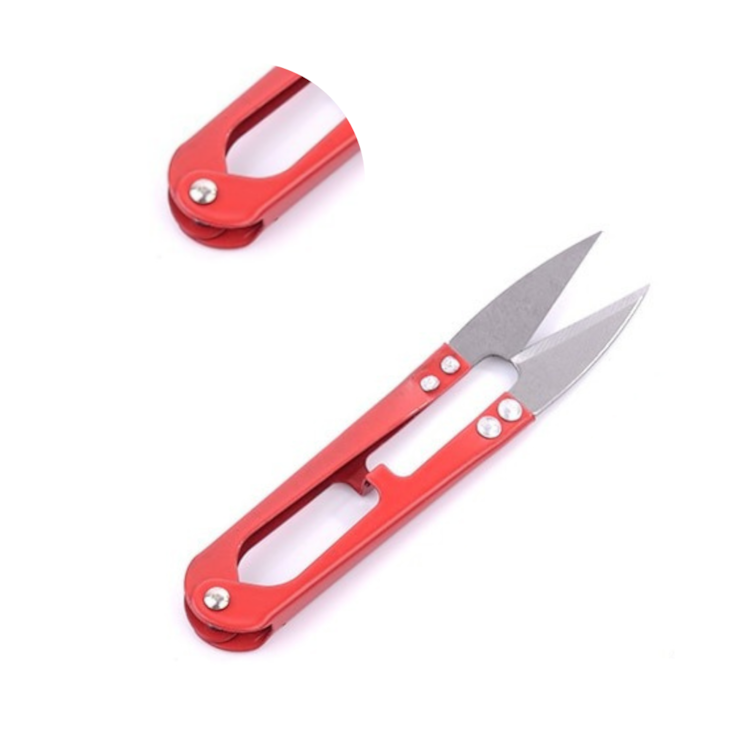 Tesoura de Arremate para Artesanato Inox Vermelha 10,7cm Marpax