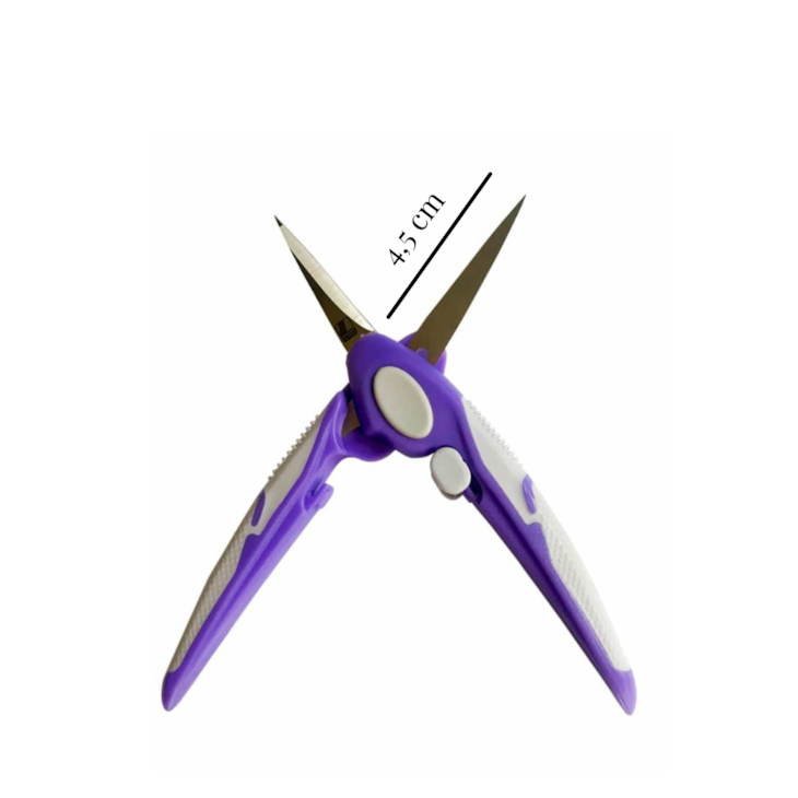 Tesoura de Precisão Ponta Fina Cabo Soft Roxo 17cm Marpax