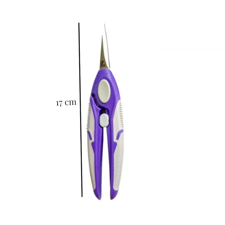 Tesoura de Precisão Ponta Fina Cabo Soft Roxo 17cm Marpax