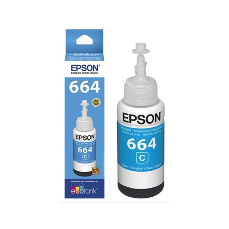 Tinta Epson L355 L365 L375 L455 664 Original Cyan 70ml