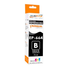 Tinta impressora Epson 664 compatível Premium Black 70ml