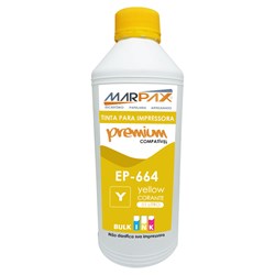 Tinta impressora Epson 664 compatível Premium Yellow 1 Litro