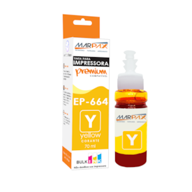 Tinta impressora Epson 664 compatível Premium Yellow 70ml