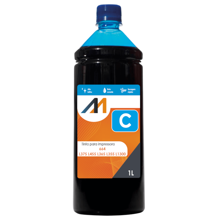Tinta para impressora 664 L375 L455 L365 L355 L1300 CY 01 LT