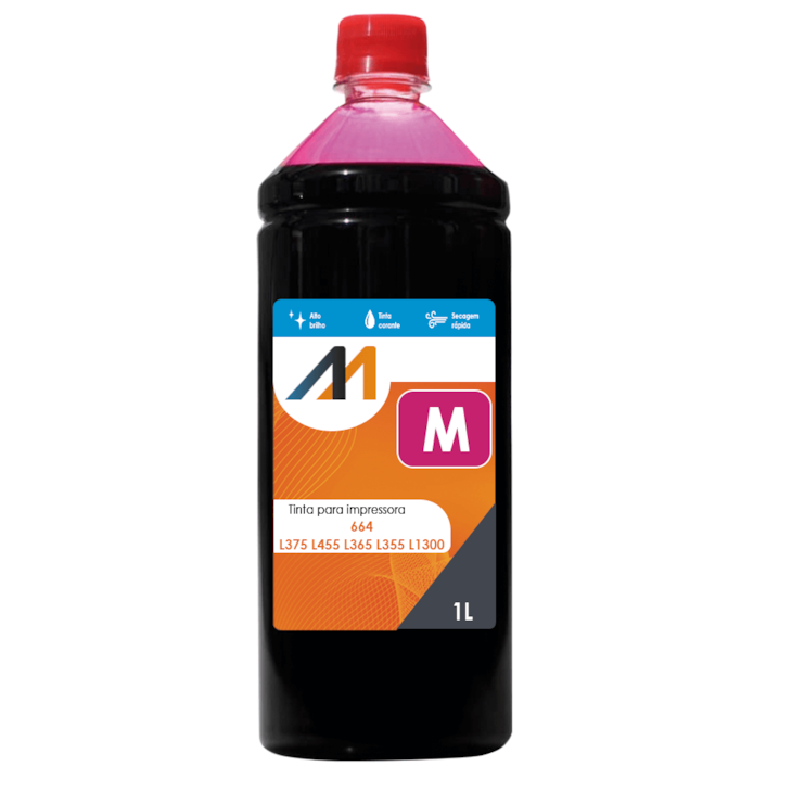 Tinta para impressora 664 L375 L455 L365 L355 L1300 MG 01 LT