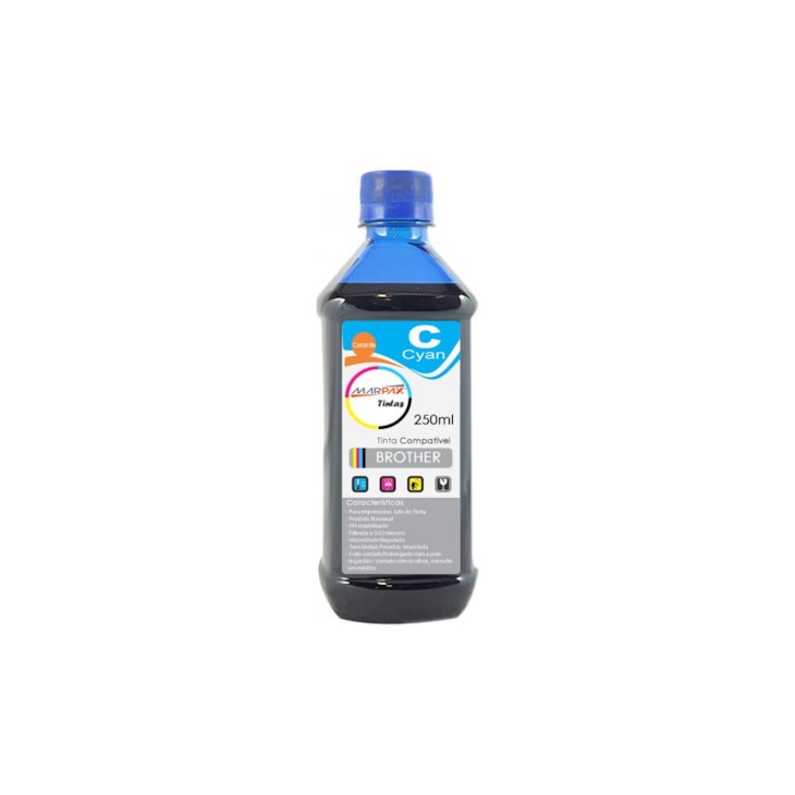 Tinta para Impressora Brother Compatível Cyan  250ml