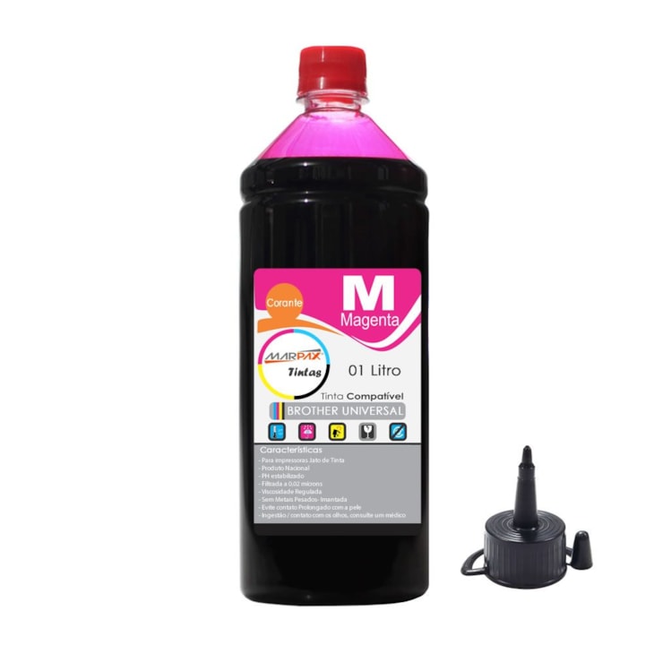 Tinta para Impressora Brother Compatível Magenta  1 Litro
