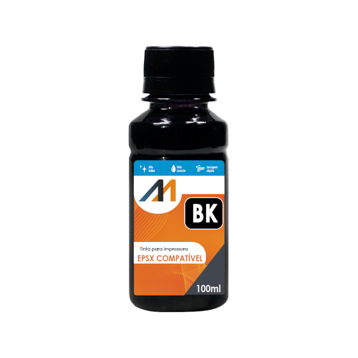 Tinta para impressora Compatível EPSX universal BK 100ml