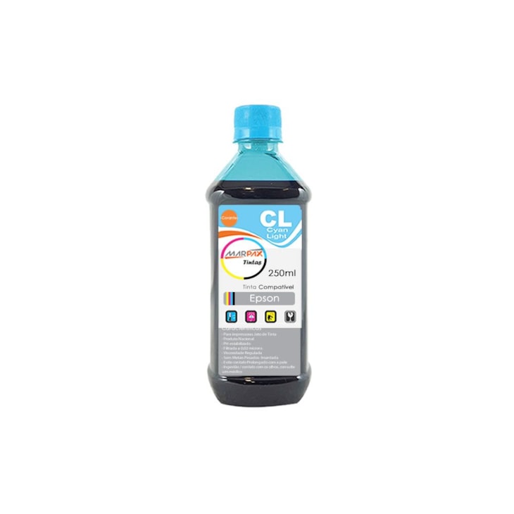 Tinta para impressora Epson Compatível Cyan Light 250ml