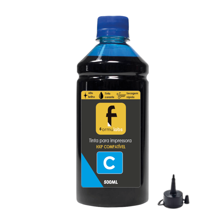 Tinta para impressora HP Compatível universal Cyan 500ml