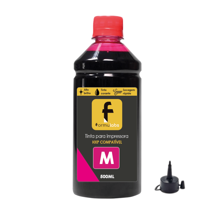 Tinta para impressora HP Compatível universal Magenta 500ml