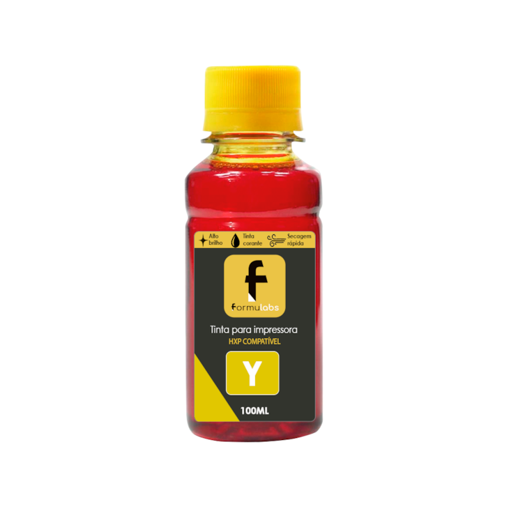 Tinta para impressora HP Compatível universal Yellow 100ml