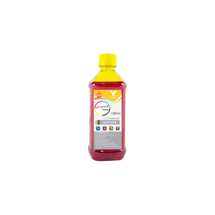 Tinta para impressora Lexmark Compatível Yellow  100ml