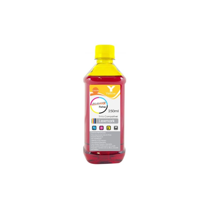 Tinta para impressora Lexmark Compatível Yellow  250ml