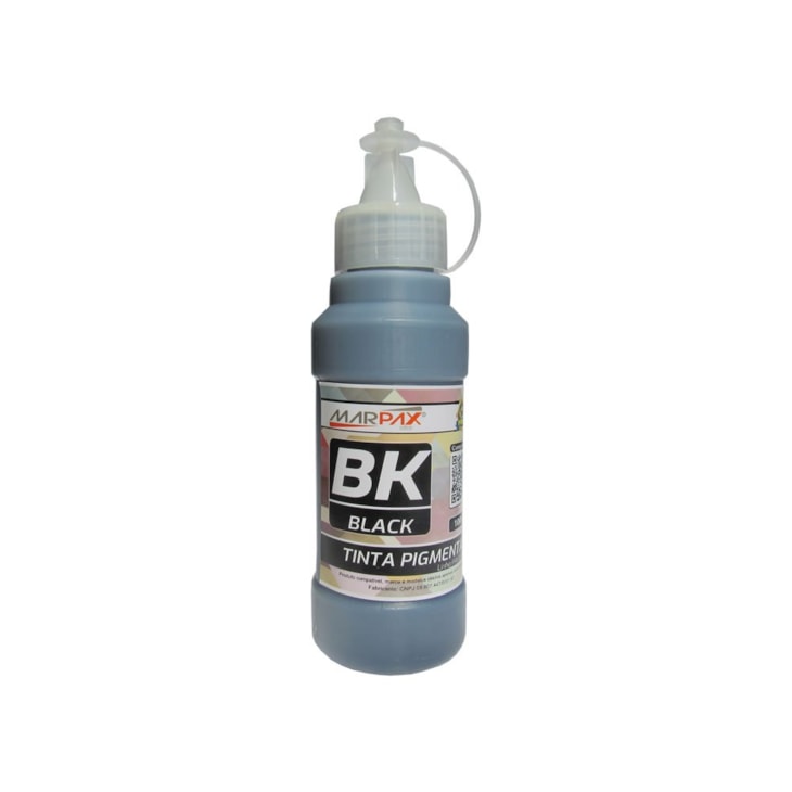 Tinta Pigmentada Epson Compatível Black Marpax 100ml