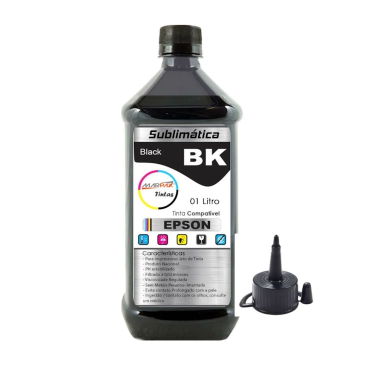 Tinta Sublimática Compatível Epson Formulabs Black 01 Litro