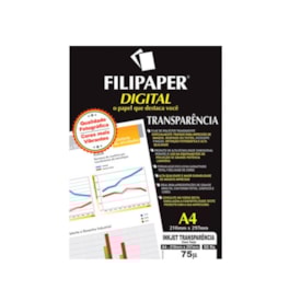 Transparência Jato de Tinta com Tarja Filipaper 50 Folhas