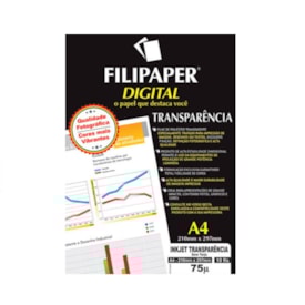 Transparência Jato de Tinta Sem Tarja Filipaper 10 Folhas