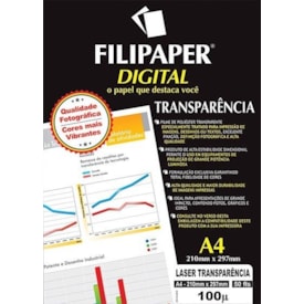 Transparência Laser com Tarja A4 Filipaper Pro com 50fls