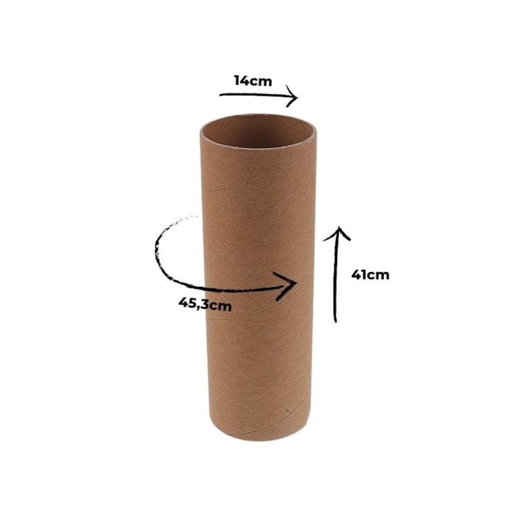 Tubo de Papelão Tubete Pardo Kraft 41x14x45,3cm Marpax 5un