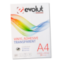 Vinil Adesivo A4 70g Semitransparente Brilho Laser Evolut 20un