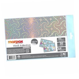 Vinil Adesivo Holográfico Espiral A4 90g Marpax 50 folhas