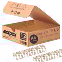 Wire-o Encadernação 2X1 A5 Bronze 1 1/8 para 250fls 12un